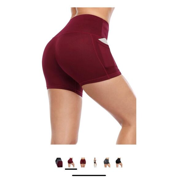 CADMUS High Waist Athletic Shorts for Womens Yoga Fitness Running Shorts with De - Picture 3 of 6